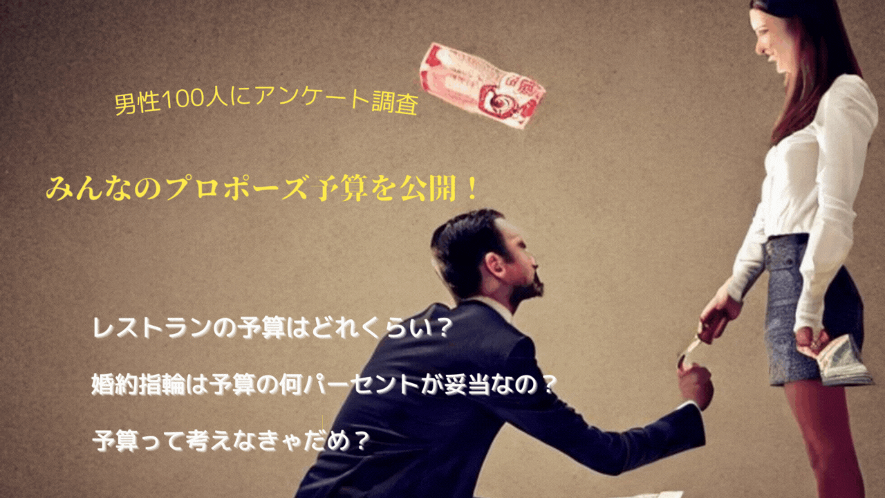 プロポーズ　シチュエーション　予算　イメージ